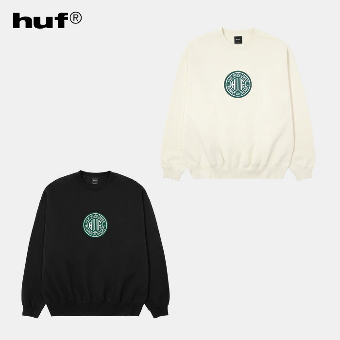 【SALE25%OFF 定価15,950円】 HUF TRANSIT AUTHORITY CREWNECK PF00760FA25 クルーネックスウェット トップス メンズ ユニセックス ストリート ブランド ハフ 正規取扱店
