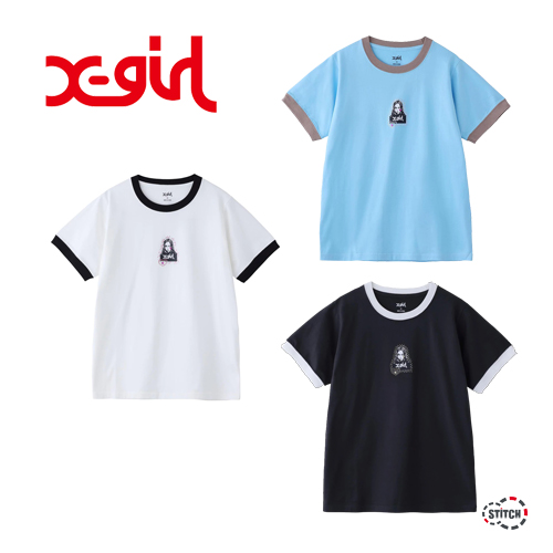 X Girl エックスガール Girls フェイス Tee S デコ Deco ショートスリーブガールズティー Face