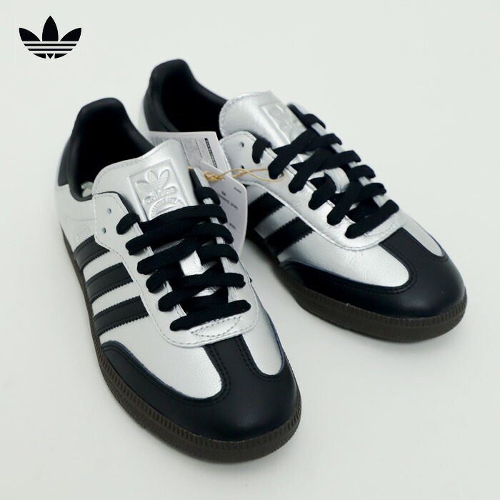 【SALE25%OFF 定価15,950円】  originals SAMBA OG KI8464 サンバ オージー シルバー 黒 スニーカー レディース 大人カジュアル おしゃれ ファッション シンプル レザー ストリート 普段使い トレンド アディダスオリジナルス 正規取扱店