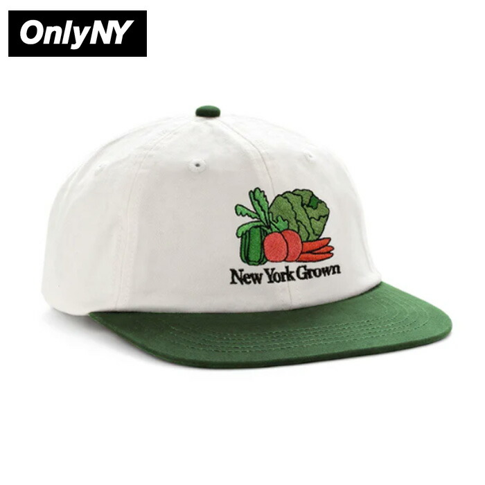 正規取扱店 OnlyNY NY New York Grown Polo Hat 【Natural/Green】ニュー ヨーク グロウン ポロ ハット 2トーン 刺繍 6パネル サイズ調整可能 帽子 キャップ ユニセックス ストリート ブランド オンリーニューヨーク