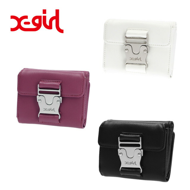 楽天市場】X-girl RHINESTONE LABEL MINI WALLET 105252054013