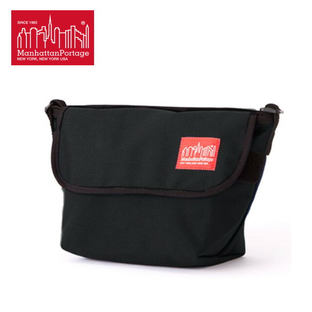Manhattan Portage Casual Messenger Bag MP1603 カジュアルメッセンジャーバッグ ユニセックス コーデュラ ショルダー 斜め掛け 肩掛け 黒 ブラック シンプル カジュアル メンズ レディース 定番 人気 マンハッタンポーテージ 正規取扱店