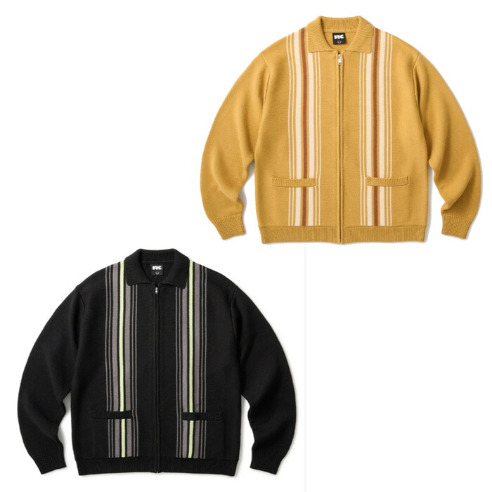 【SALE25%OFF 定価24,200円】 FTC STRIPE ZIP UP KNIT CARDIGAN FTC025AWSW12 ストライプジップアップニットカーディガン メンズ スケートボード ストリート ブランド エフティーシー 正規取扱店