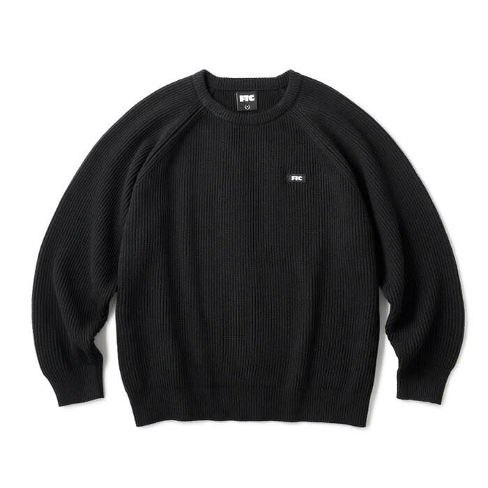 FTC RAGLAN KNIT SWEATER FTC026SPSW07 ラグランニットセーター メンズ 黒 スケートボード ストリート ブランド エフティーシー 正規取扱店