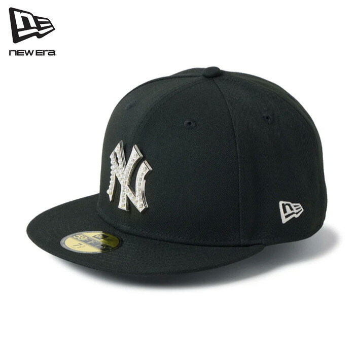 New Era・・ 59FIFTY MLB Pearl Badge New York Yankees 14745148 パール バッジ ニューヨーク・ヤンキース ブラック 黒 フラットバイザー 帽子 キャップ メジャーリーグベースボール 球団 野球 ユニセックス ニューエラ 正規取扱店 8,250円