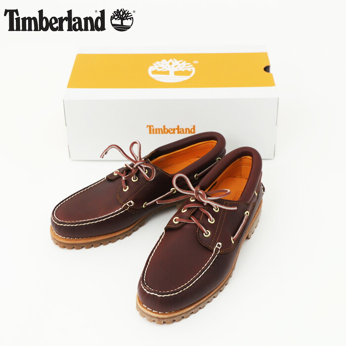 Timberland Authentic 3eyeclassic Lug Boat Shoe 50009648 スリーアイ(3eye) クラシックラグ メンズ 大きめ バーガンディ 置き目毛革 ブーツ 置き目はね除ける ティンバーランド 定まり取りまわし店