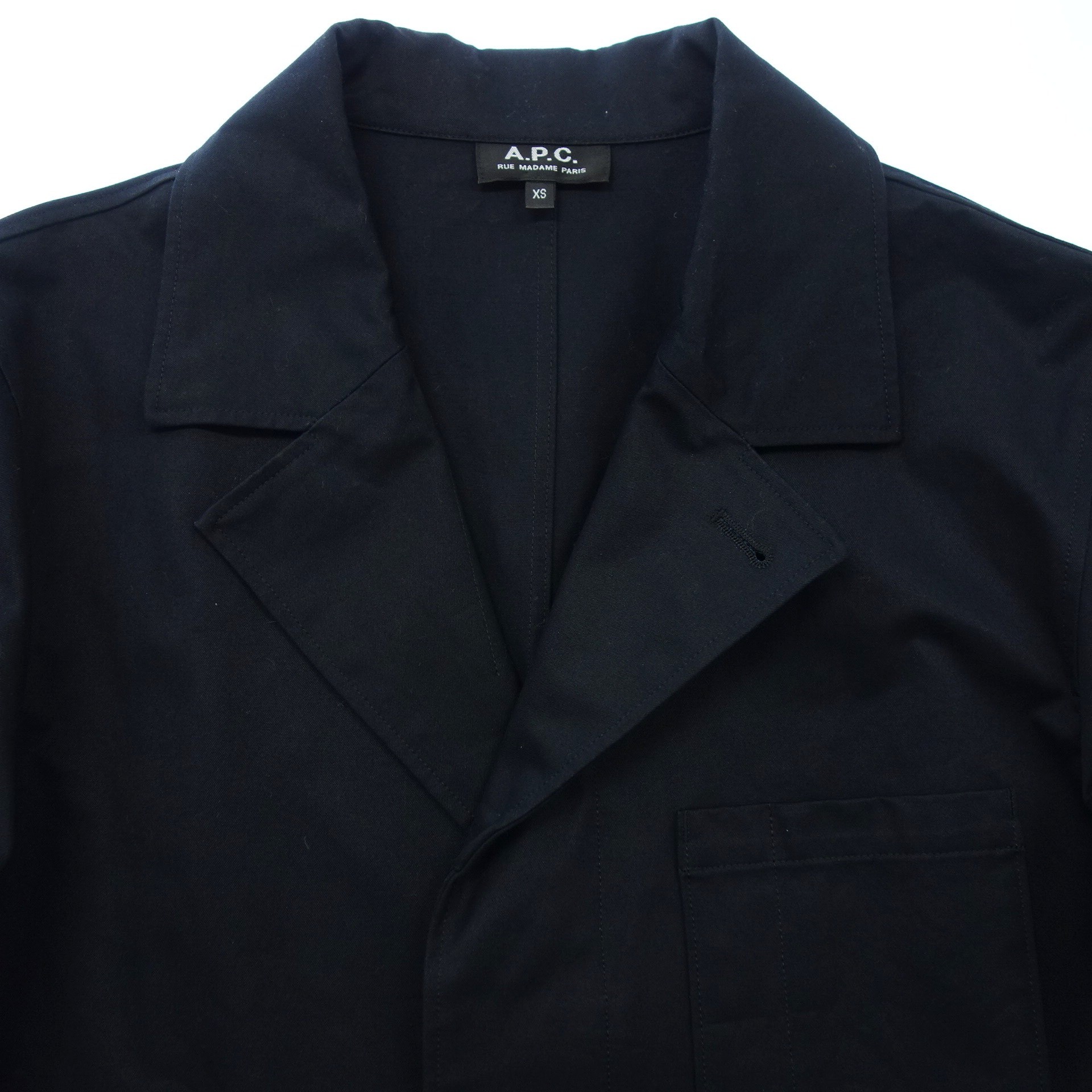 A.P.C. アーペーセー ステンカラーコート XS 紺 【古着】【中古】の+