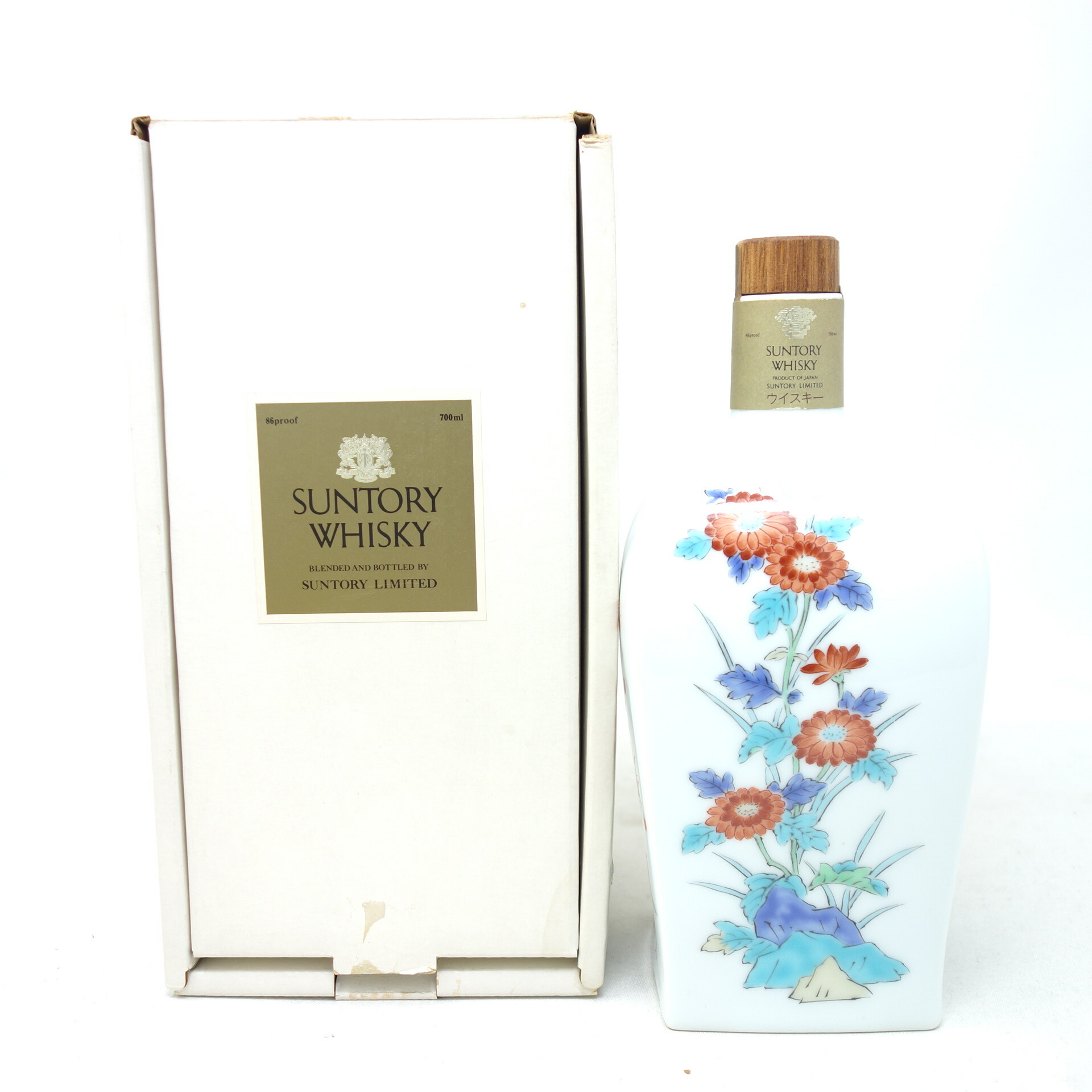 31460円 安い購入 サントリー 山崎 錦菊梅竹文 有田焼 陶器ボトル 700ml 43% 箱付き