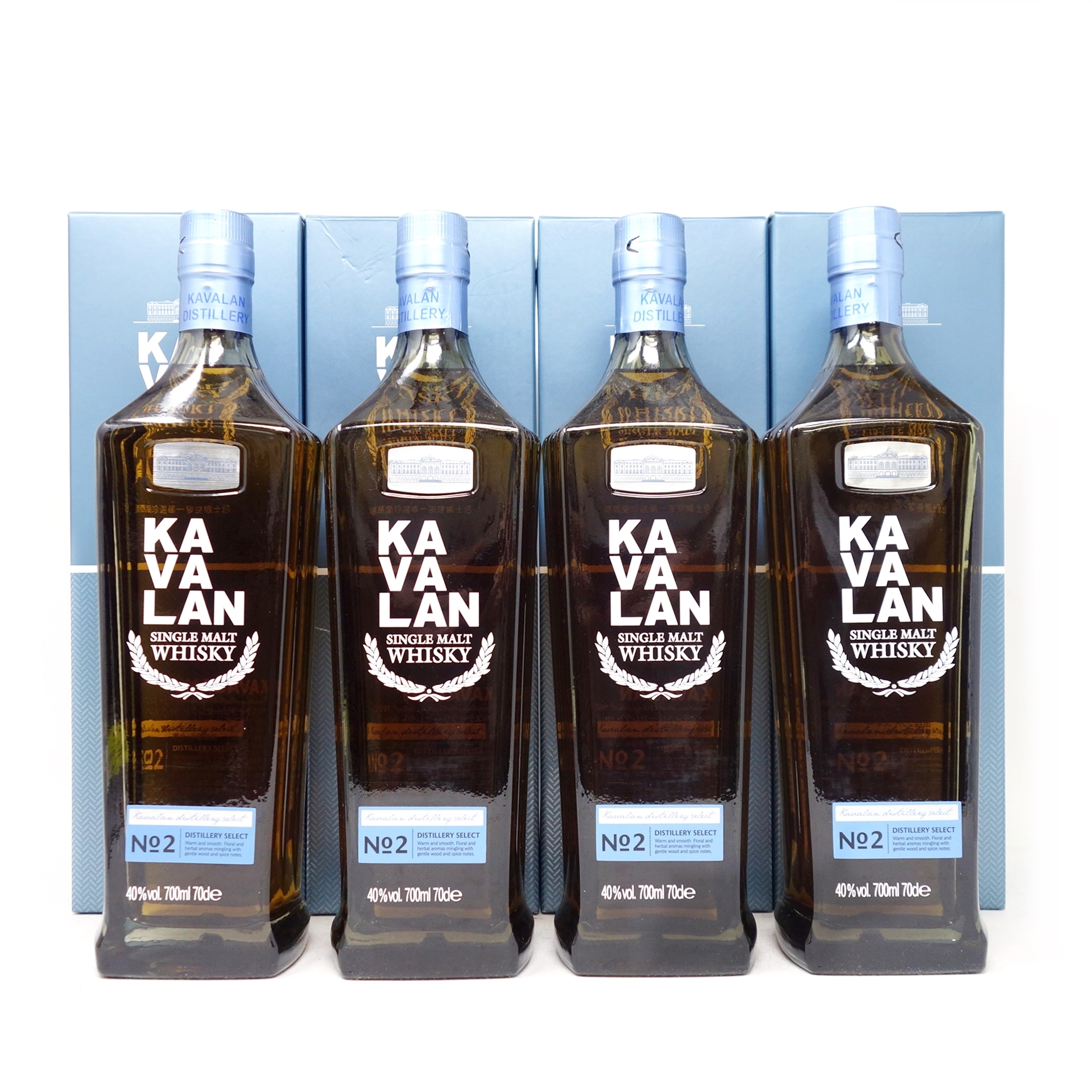 高評価！ カバラン ディスティラリー セレクト No.2 4本セット 700ml 40% KAVALAN 箱付 fucoa.cl