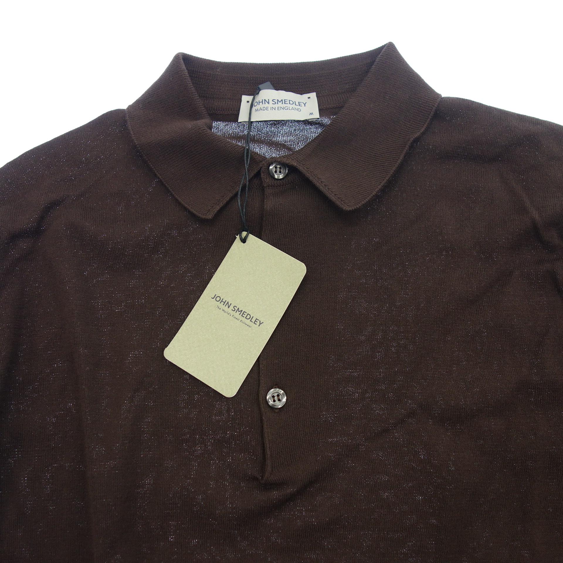 定番 ジョンスメドレー ポロシャツ メンズ ブラウン M JOHN SMEDLEY