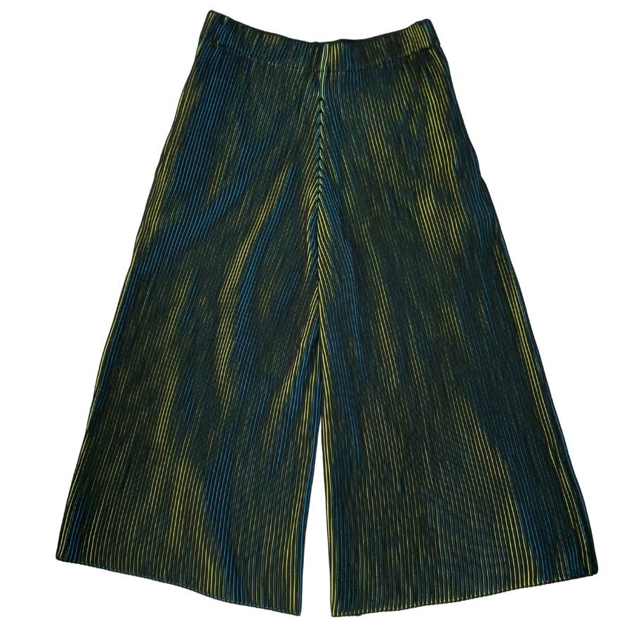Issey Miyake 黒と青のストライプ ワイドパンツ 楽天市場】ISSEY