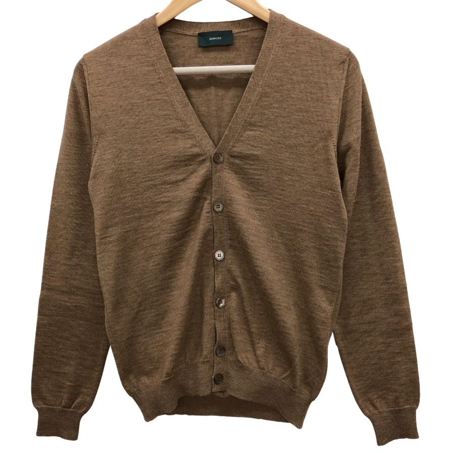 未使用に近い✨ZANONE ザノーネ　ウールカーディガン ブラウン 52 810100-zr229-3559.jpg
