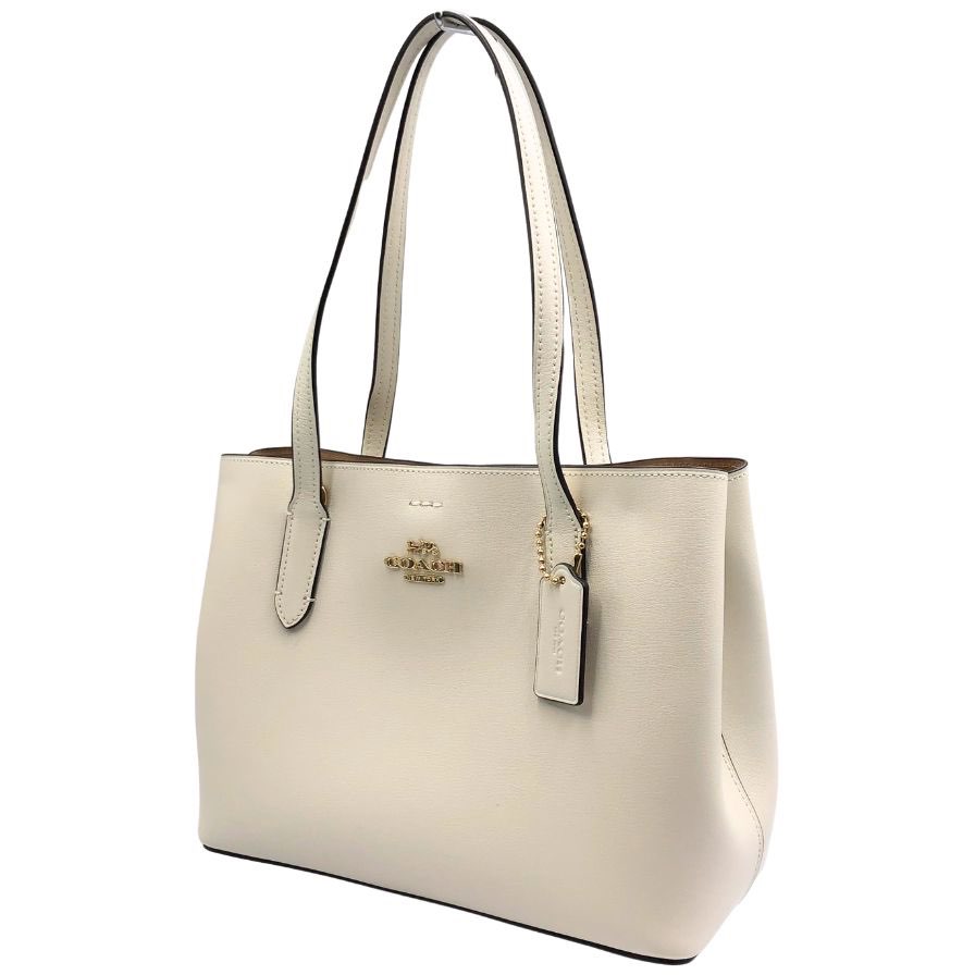 美品 COACH ハンドバッグ 本革 レザー アイボリー 金具 10212 COACH コーチ バッグ 新作セール 2way 斜め掛け トートバッグ