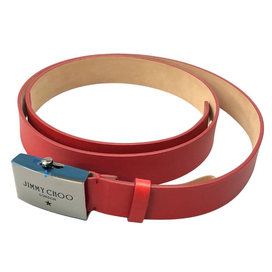 【関税込み】Jimmy Choo タン Diamond バックルベルト Diamond | Tan Leather Diamond Belt | JIMMY CHOO