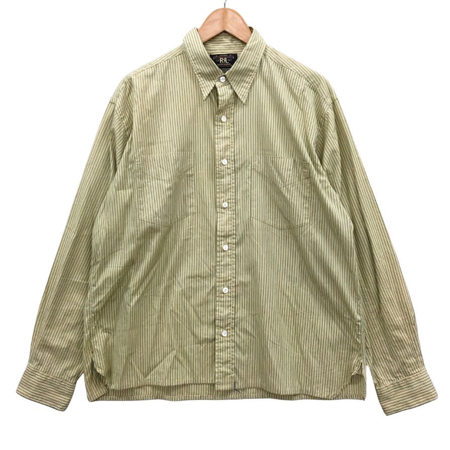 新品未使用　ダブルアールエル　長袖シャツ S ブラウン系　チンストラップ　ツイル 三越伊勢丹 | DOUBLE RL RALPH LAUREN/ダブル アール エル
