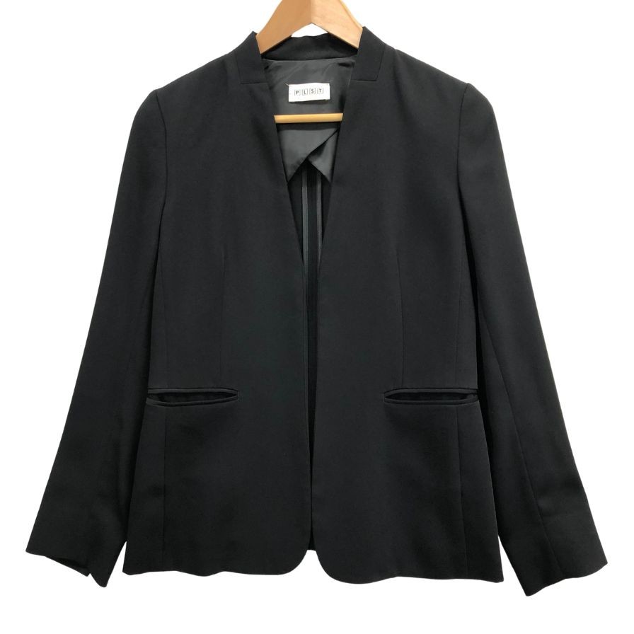 楽天市場】PLST プラステ スーツ ネイビー 紺 ノーカラー