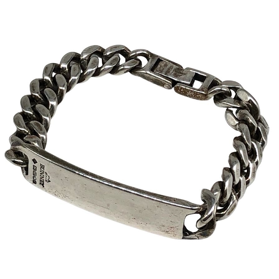 BUNNEY シルバーバングル 箱・証明書付き 楽天市場】【中古】BUNNEYIdentity Chain Bangle L シルバー