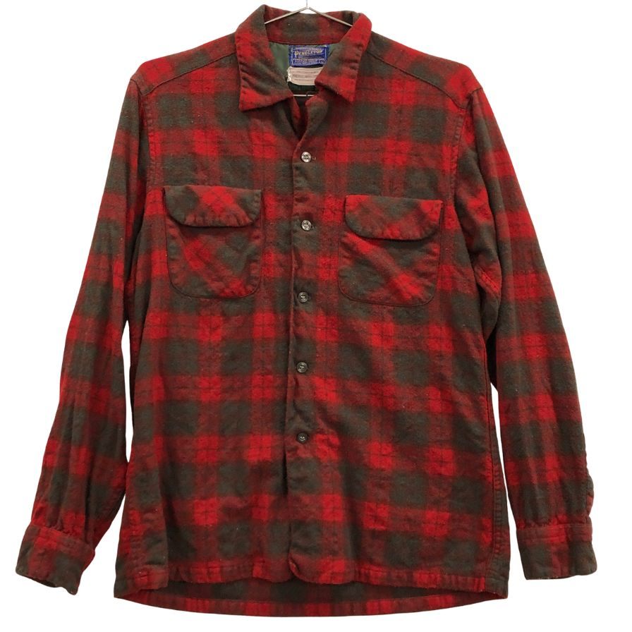 ペンドルトン 50S チェックシャツ USA製 レッド メンズ サイズM PENDLETON【AFB42】【中古】｜ストックラボ