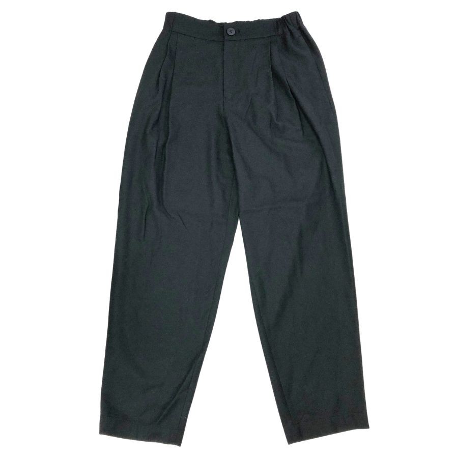 イッセイミヤケ パンツ 2タックロングパンツ IM03FF091 ウール レディース ブラック サイズ2 ISSEY MIYAKE 【AFB11】【中古】