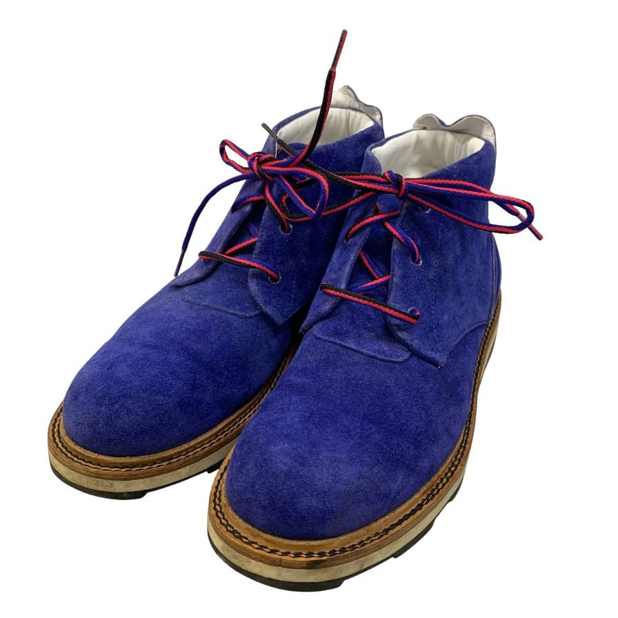 ヨウジヤマモト×アディダス Y-3 Drake High G63553 ブーツ ハイカットスニーカー スエード  メンズ ブルー サイズUK8D yohji yamamoto×adidas 約26.5cm【AFC47】【中古】