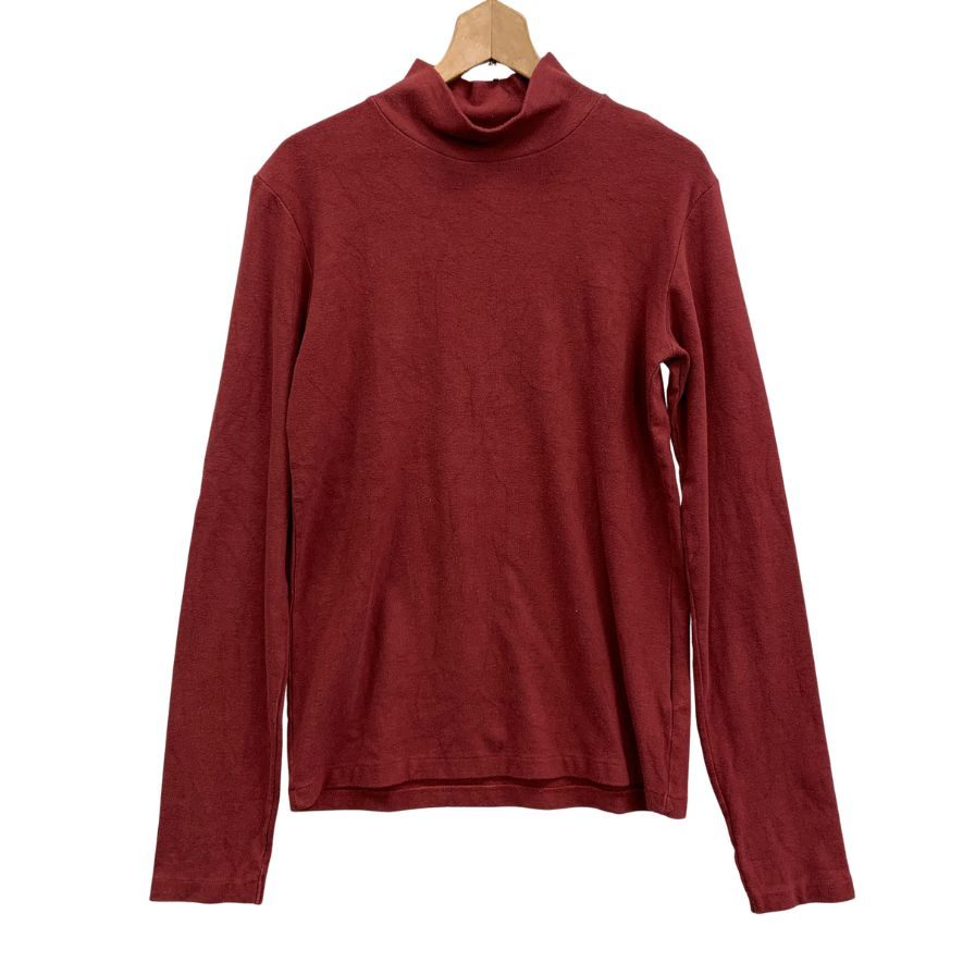ダブルアールエル ラルフローレン 90S 三ツ星引き船 モックネックニット 赤いこと 大きさM RRL RALPH LAUREN【AFB52】【中古】