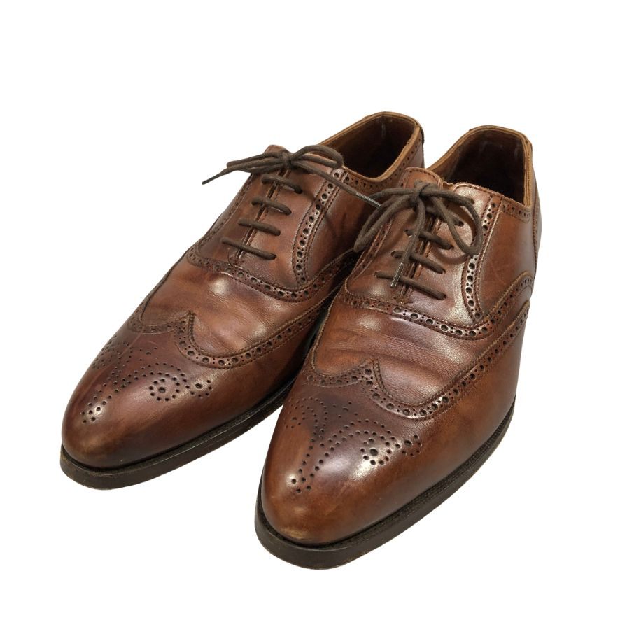 ジョージクレバリー Reuben ウイングチップ ブラウン サイズUK6.5E George Cleverley 約25.0cm【AFD9】【中古】｜ストックラボ