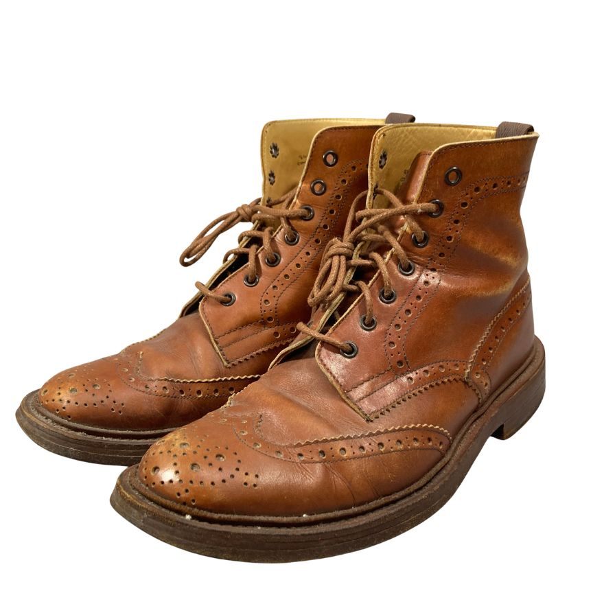 トリッカーズ ウイングチップレザーシューズ S63411 赤銅色系  メンズ 大きさ 8.5 Tricker\u0027s 約27.0糎【AFC35】【中古】