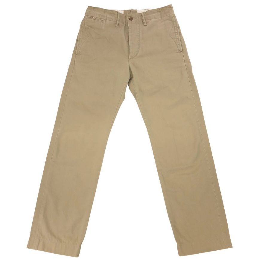 ダブルアールエル オフィサーズ ズボン下 トラウザー メンズ ベージュ 大いさW28L30 RRL RALPH LAUREN 【AFB20】【中古】