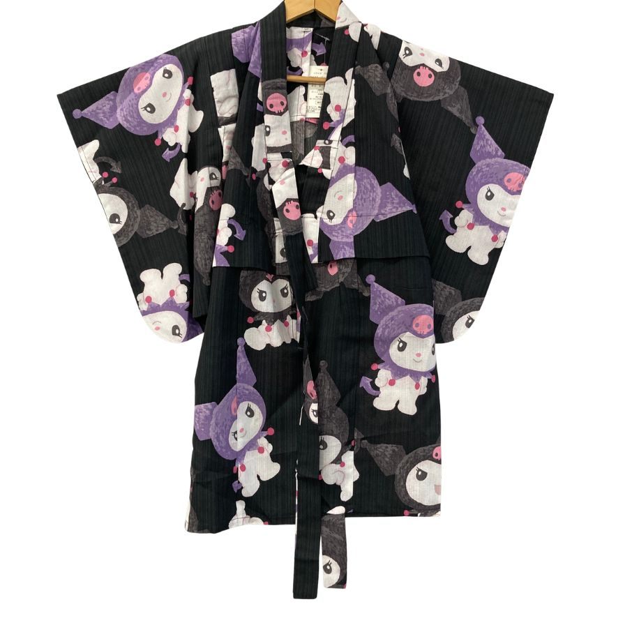 ふりふ 浴衣 サンリオ クロミ 大きさ100 レディース キッズ 黒いこと系 【AFB34】【中古】