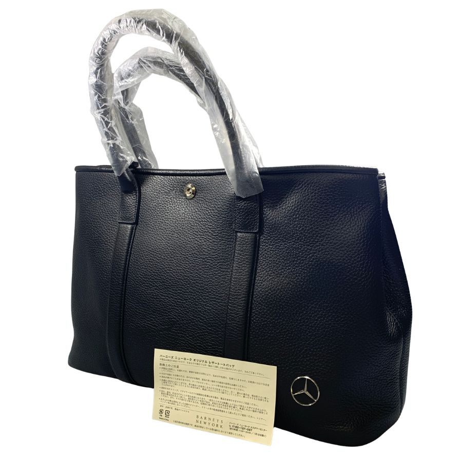 バーニーズニューヨーク メルセデスベンツコラボ トートバッグ グレインレザー 黒いこと Barneys New York【AFE10】【中古】