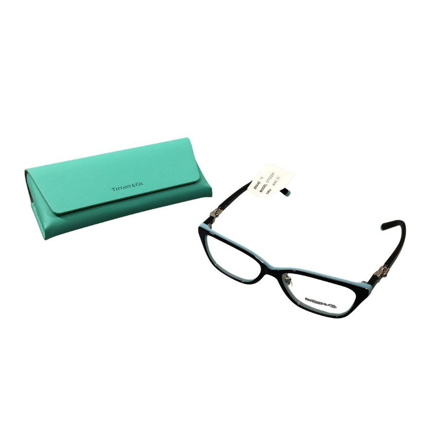 ティファニー 眼鏡 ひな形 ウェリントン ハードウエア 青み×黒いこと TF 2229-F 8055 53□15 140 Tiffany＆Co.【AFI2】【中古】