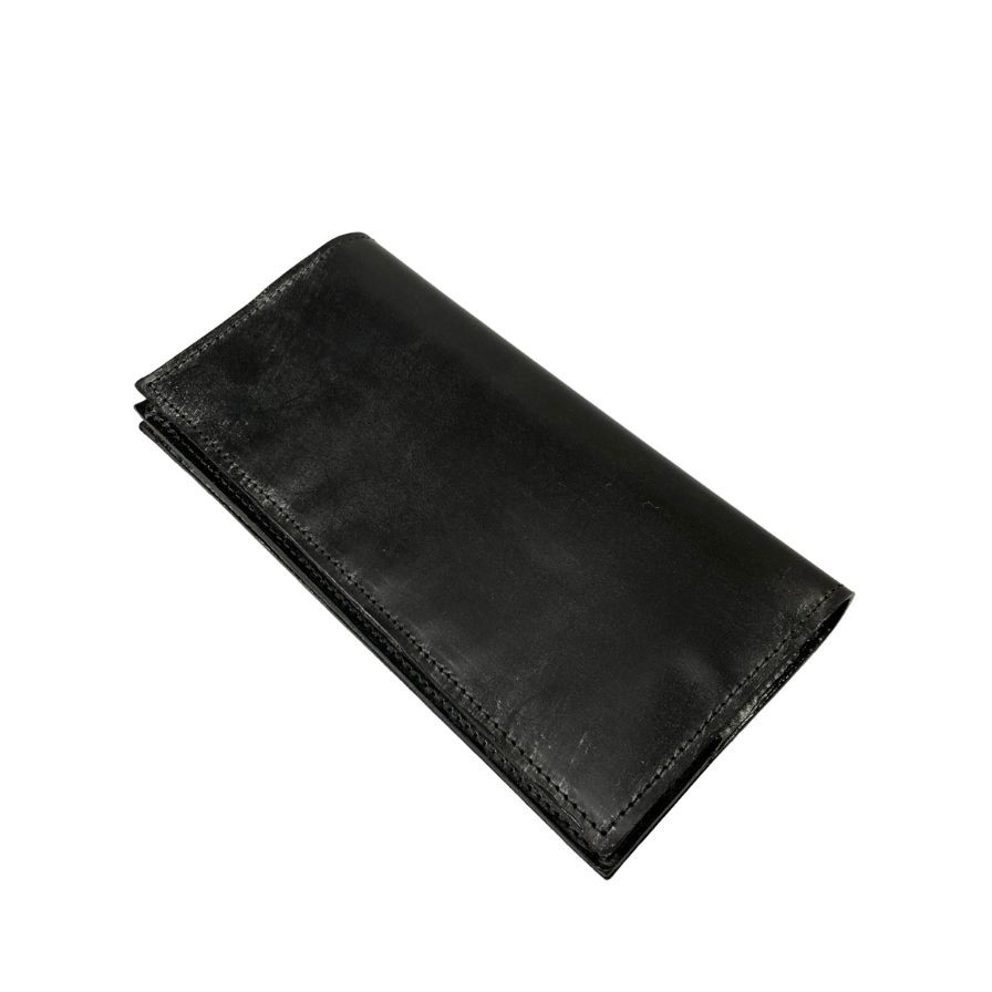 グレンロイヤル 長札入れ 二つ折り札入れ ブライドルレザー 黒いこと GLENROYAL【AFI1】【中古】