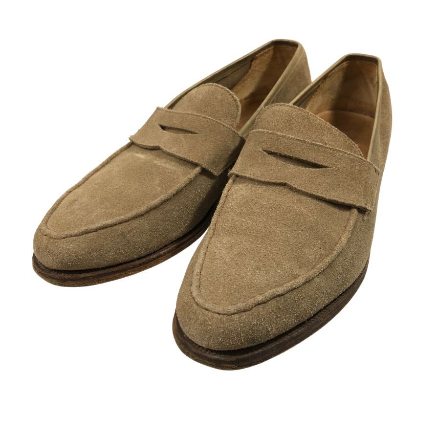 クロケット＆ジョーンズ CAMDEN SUB コインローファー スエード メンズ ベージュ UK6.5 Crockett&Jones 約25.0cm【AFD15】【中古】｜ストックラボ