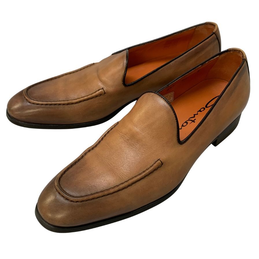 サントーニ レザーシューズ ローファー 16745 カーフ ブラウン サイズUK5 メンズ SANTONI 約24.0cm【AFC48】【中古】|ストックラボ