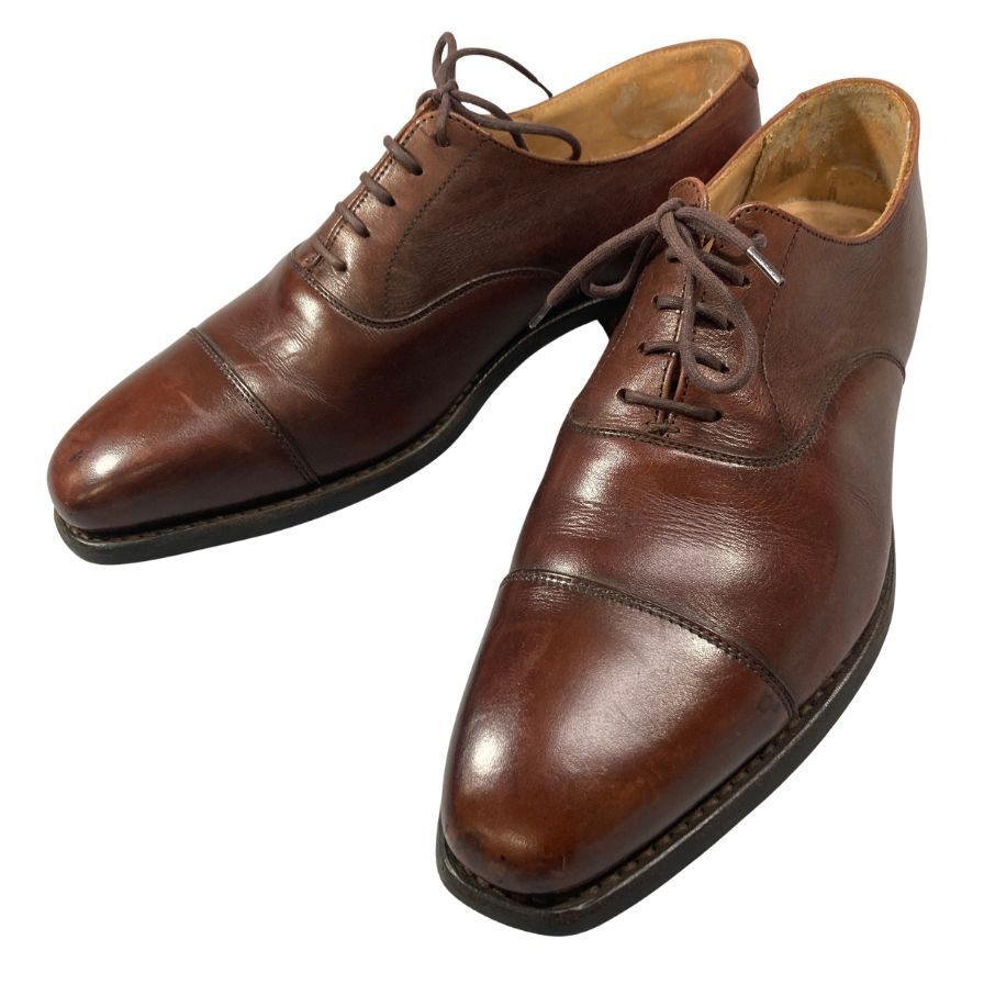 クロケット&ジョーンズ ストレートチップ ハラム ダークブラウン サイズ6.5E CROCKETT&JONES HALLAM ビジネスシューズ 約26.0cm【LA】【中古】|ストックラボ