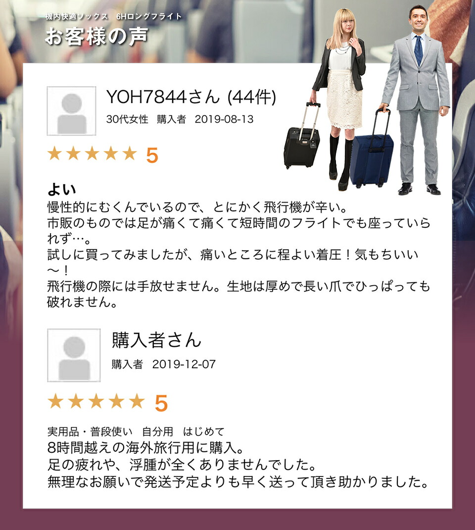 楽天市場 着圧ソックス機内快適ソックス６hロングフライト むくみ 飛行機 長距離バス 移動 快適 楽 旅行 足 むくみ グッズ タイツ 靴下 着圧タイツ 夜勤 通勤 立仕事 マタニティ リンパ 女性用 男性用 弾性ストッキングファクトリー
