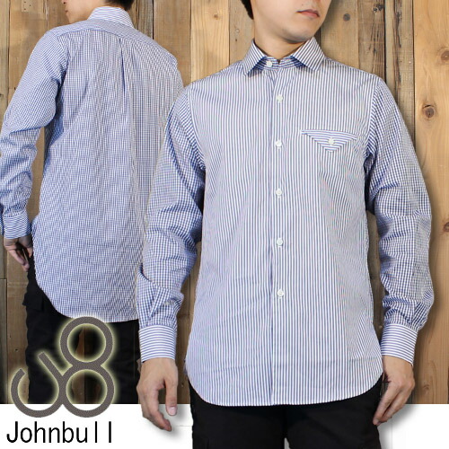 楽天市場】ジョンブル JOHNBULL ノーカラー 長袖 シャンブレーシャツ