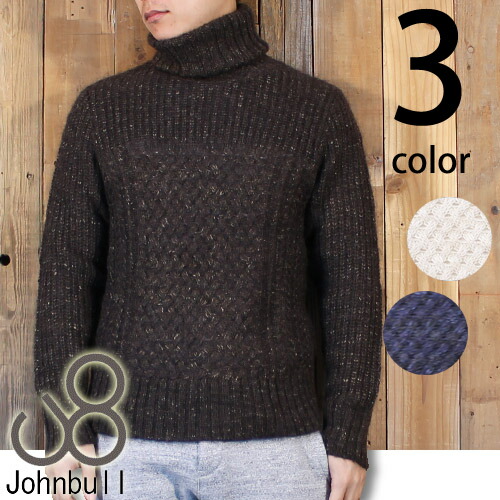 ジョンブル Johnbull\u003c/br\u003e 置き目ゲージ 編み物 タートルネック スウェーター 15947