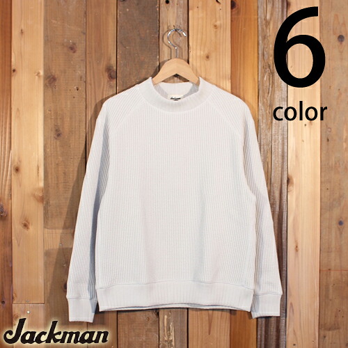 万力マン Jackman\u003c/br\u003e ワーヘル ミッドネック 長袖 プルオーバー 汗水 ティーシャツ JM7200