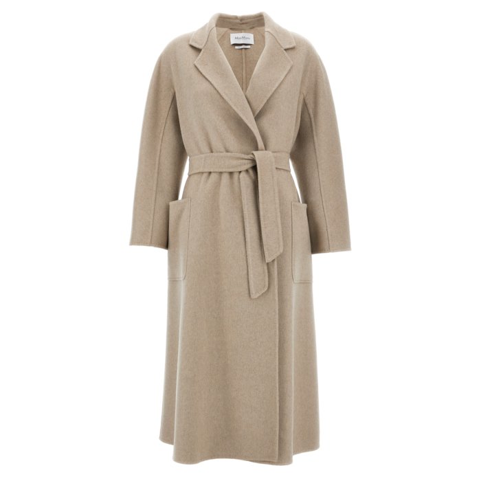 新品　マックスマーラステュディオ　　チェスターコート ベルト付き　ベージュ Max Mara STUDIO マックスマーラ ステュディオ チェスターコート
