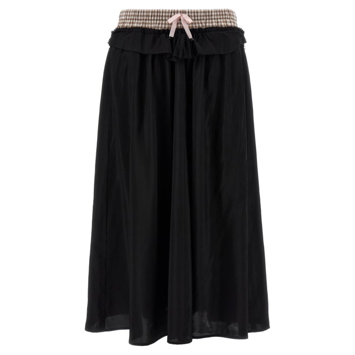 マルタンマルジェラ 38 絹 スカート 黒 MAISON MARGIELA(メゾン マルジェラ)のMidi Skirt通販 | 集英社