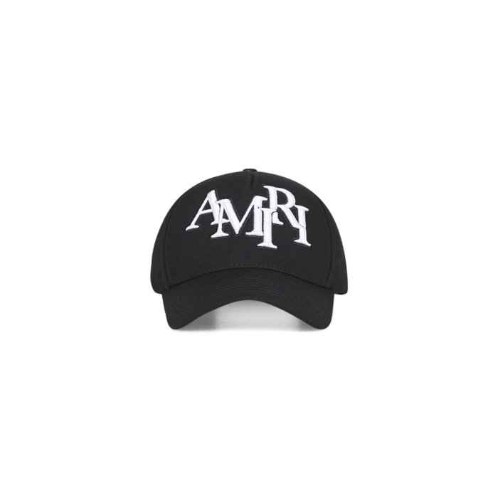 AMIRI　アミリ　キャップ　スボールキャップ　ブラック　メンズ　ホワイトロゴ AMIRI アミリ キャップ メンズ ブラックロゴ スボールキャップ