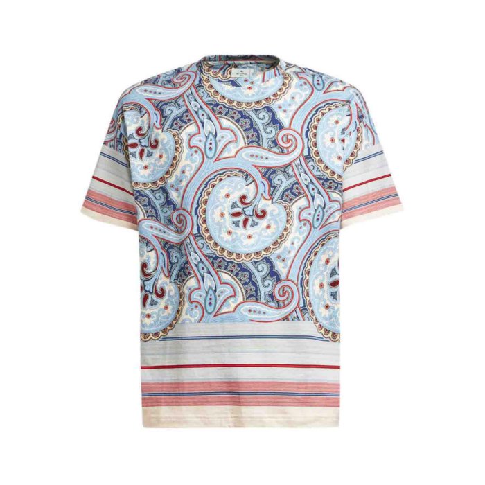 エトロ　ETRO Tシャツ　カットソー　半袖　レディース　イタリア製　ペイズリー 楽天市場】エトロ ETRO Tシャツ クルーネック 半袖 春夏 メンズ