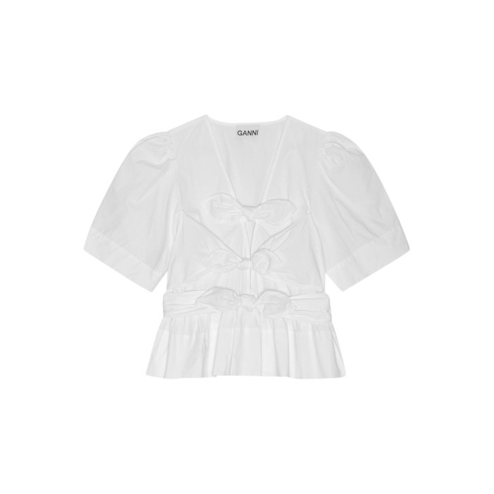 楽天市場】GANNI ガニー シャツ ワンピース Stripe Cotton Wide Mini