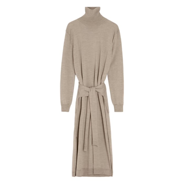 LEMAIRE ツイスト シャツドレス LEMAIRE -Straight Collar Twisted Dress(LIGHT (GARMENT DYED