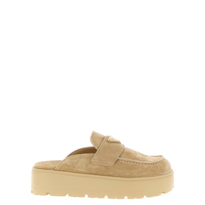 楽天市場】プラダ PRADA スライドサンダル 三角ロゴ ラフィア風 厚底