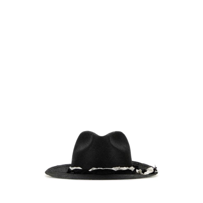 S'YTE ヨウジヤマモト つば広ハット ウールギャバ ロングブリムハット WASHER WOOL GABARDINE LONG BRIM HAT(FREE SIZE Black): S'YTE