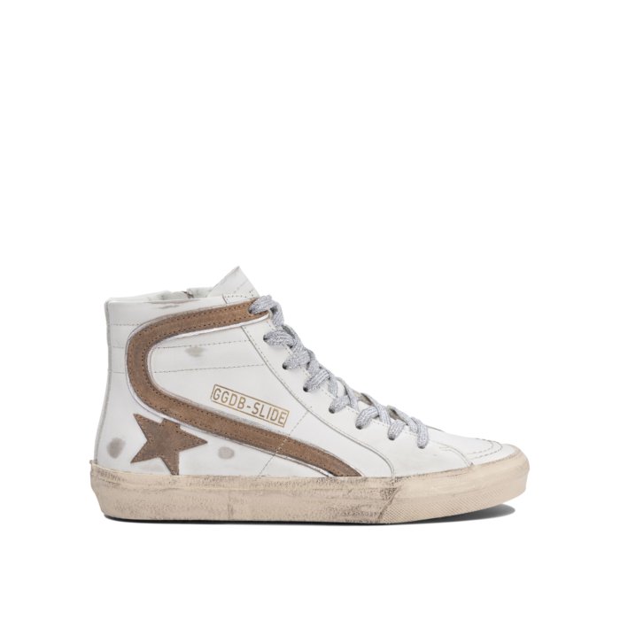 GOLDEN  ゴールデン グース SLIDE ハイカットスニーカー Amazon.com | Golden Goose Slide Classic Leather Upper Studs