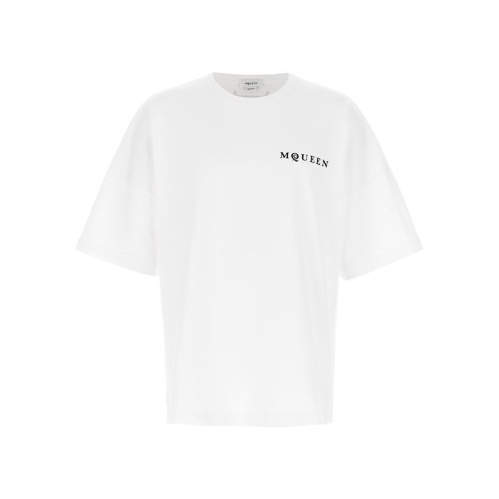 美品　ALEXANDER McQUEEN　ボタニカルTシャツ Alexander McQueen Deconstructed Floral Skull White T-Shirt