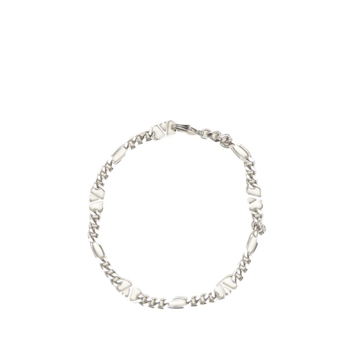 VALENTINO Vロゴ シグネチャー クリスタル ブレスレット シルバー VALENTINO Vロゴ シグネチャー クリスタル ブレスレット シルバー